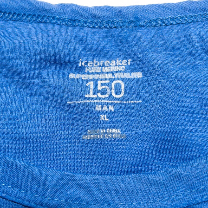 Icebreaker Base Layer Men's XL Merino Wool 150 Super Fine Ultralite Blue
