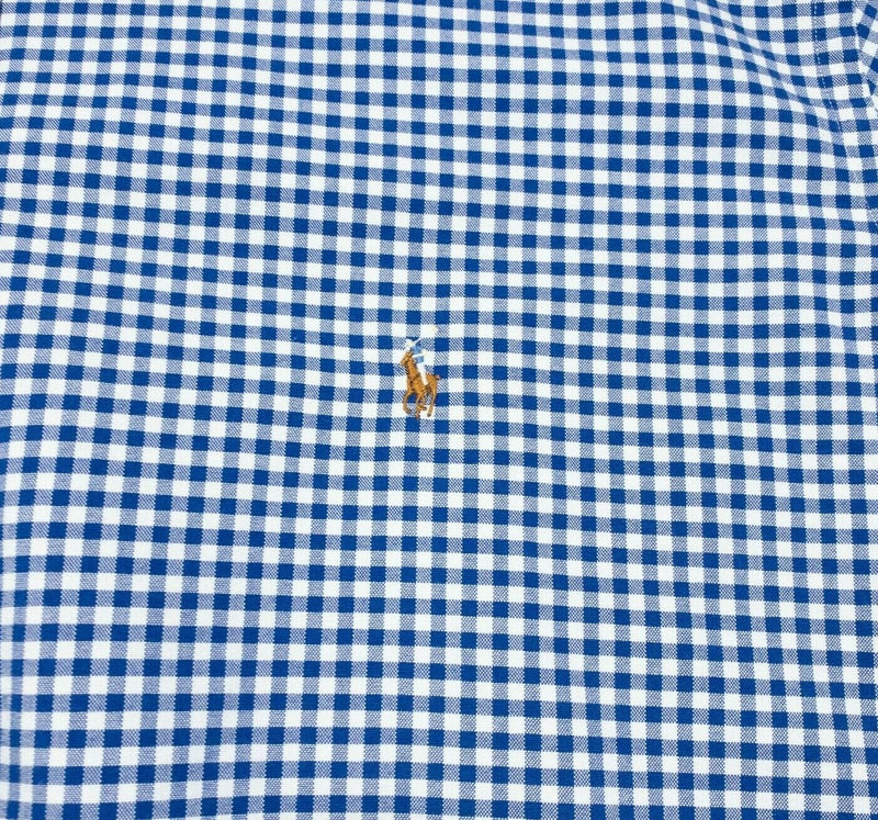 Polo Ralph Lauren 4XLT Shirt Men's Big & Tall Blue Gingham Check Short Sleeve