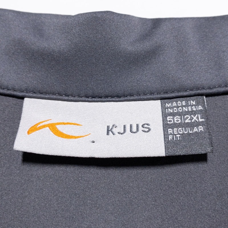 KJUS Retention Vest Men's 2XL Golf Full Zip Light Gray Quilted Insulated Stretch