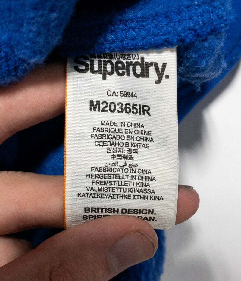 SuperDry Men's Medium Blue Real Superdry Vintage Hooded Pullover Sweatshirt