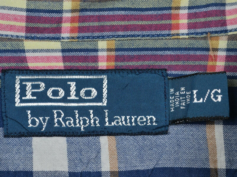 Polo Ralph Lauren Men's Large Multi-Color Plaid Long Sleeve Button-Front Shirt