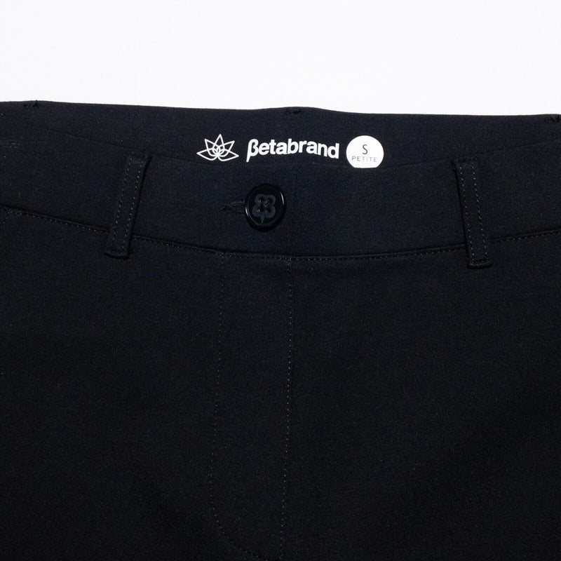 Betabrand Flare Black Pants Women's Petite Small Yoga Stretch Wicking Wide Leg