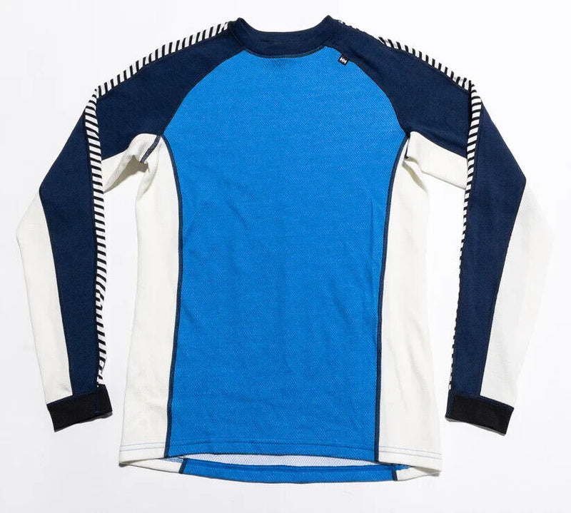Helly Hansen Base Layer Women's Medium Sweater Knit Blue White Long Sleeve Ski