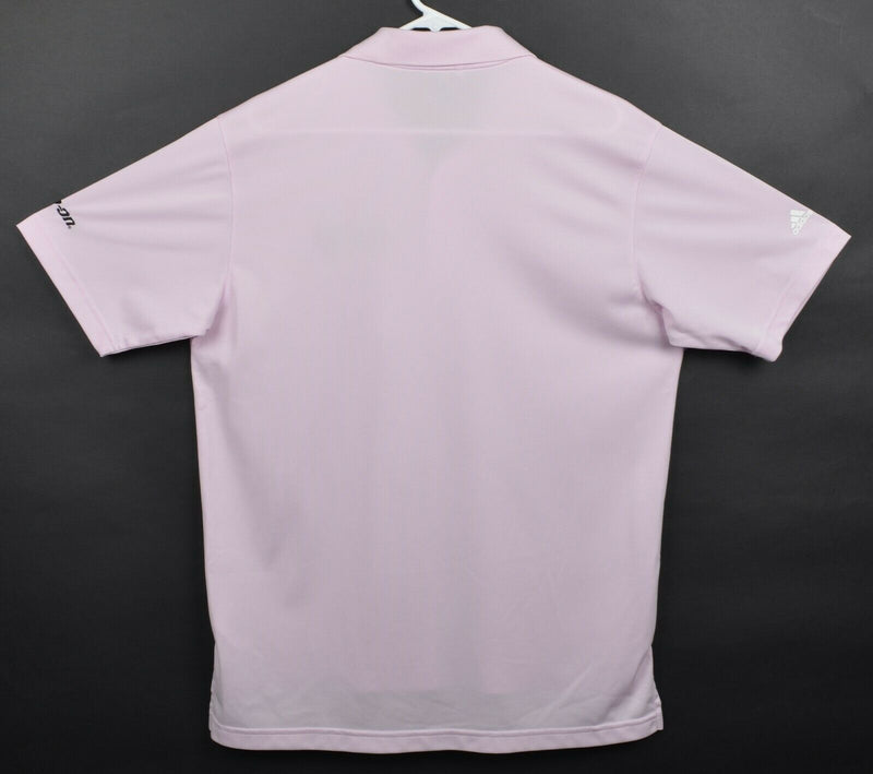 Adidas Men's Sz Medium Socket to Breast Cancer Snap-On Pink ClimaLite Golf Shirt