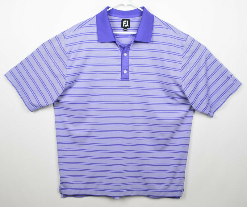 FootJoy Men's Sz XL Purple Striped Golf Polo Shirt Quail West Naples, FL