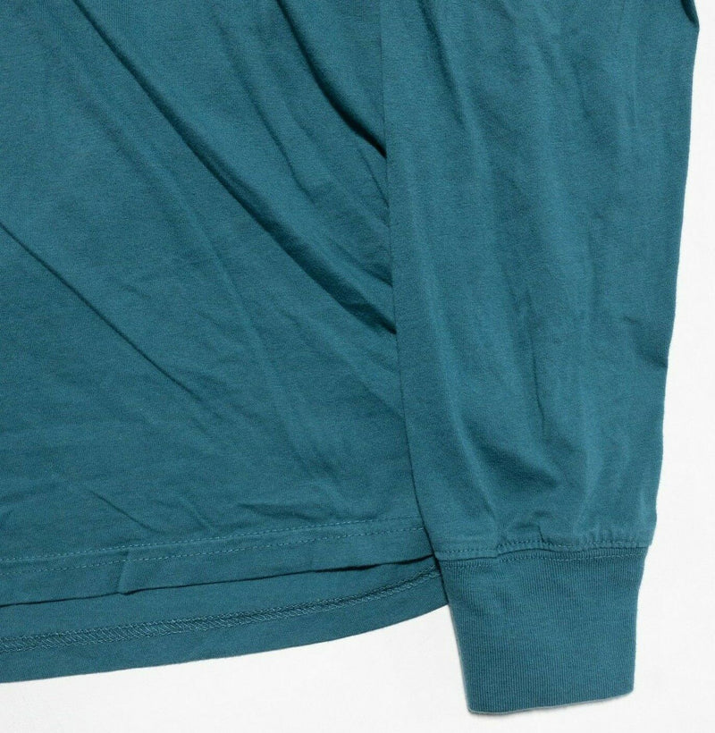 Southern Tide Men's Small Teal Blue/Green Fish Lightweight Pocket Shirt Hoodie