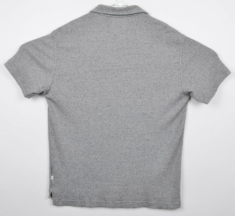 Billy Reid MSL-ALA Men's Large Heather Gray Knit Pocket Polo Shirt Canada Made