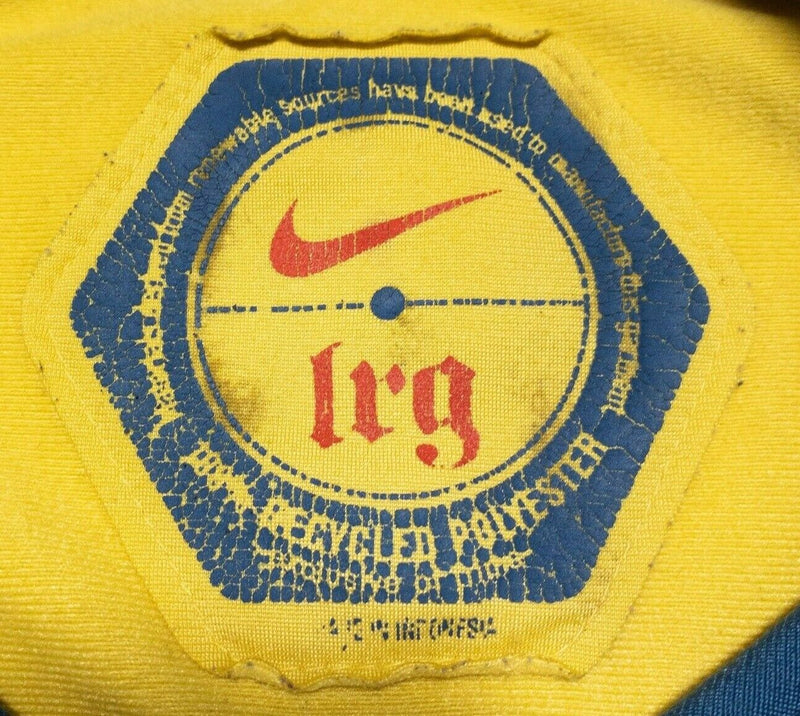 Club America Nike Yellow Blue Full Zip Track Warm-Up Soccer Jacket Men's Large