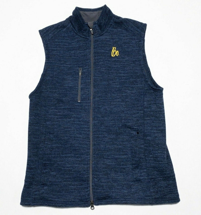 johnnie-O Vest Men's Medium Bo Schembechler Michigan Wolverines Coach Fleece