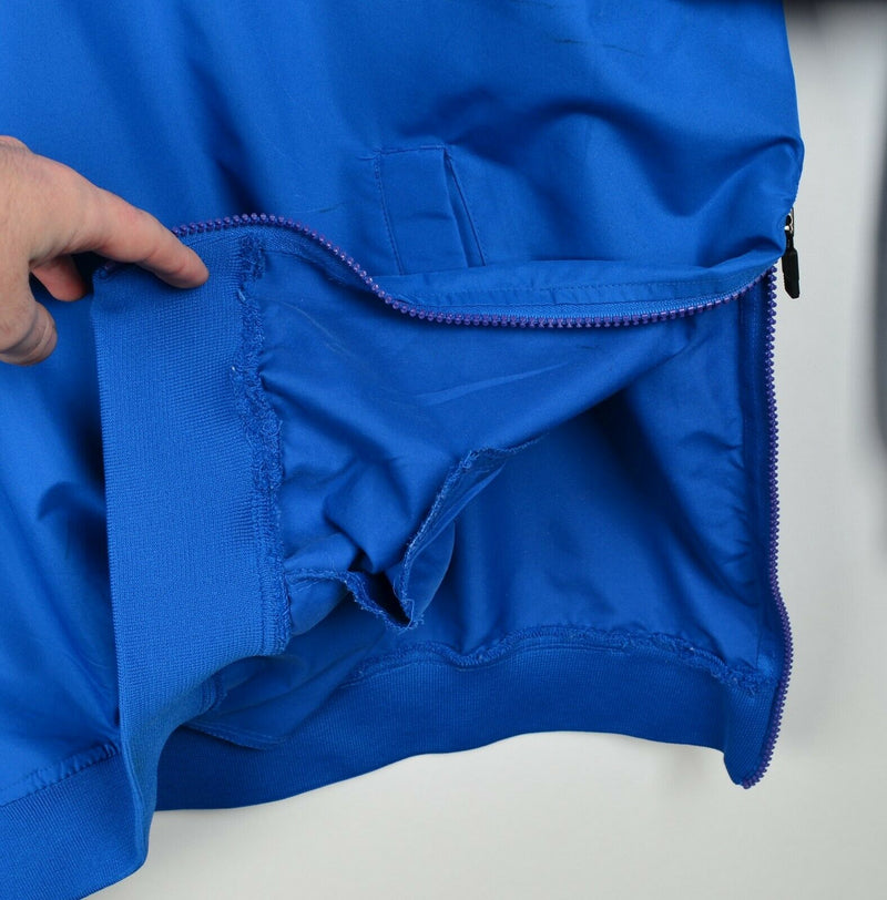 Chicago Cubs Men's 2XL Nike Team Center Swoosh Blue V-Neck Windbreaker Jacket
