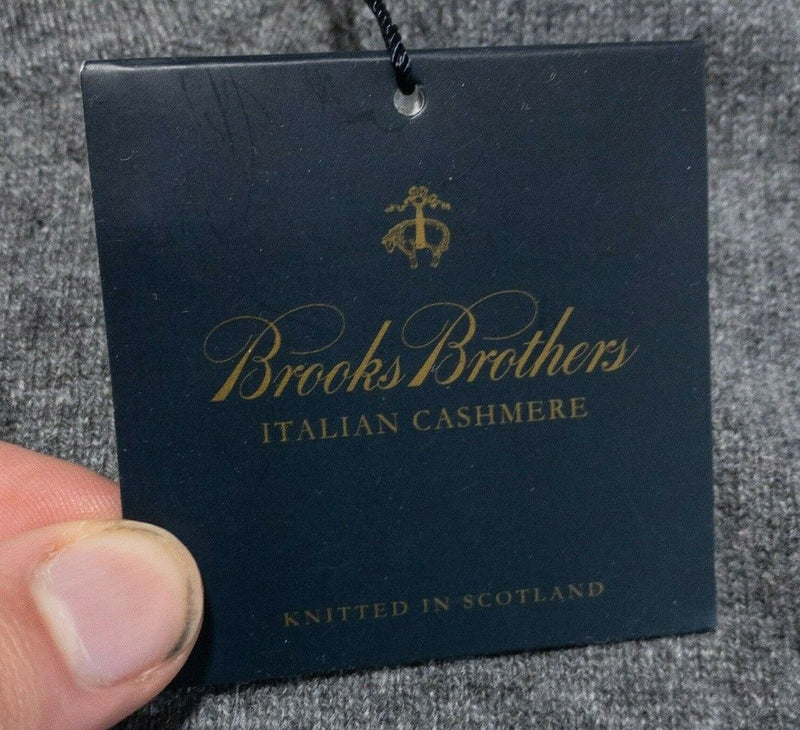 Brooks Brothers Italian Cashmere Sweater Vest Gray Knit Scotland Women's Medium