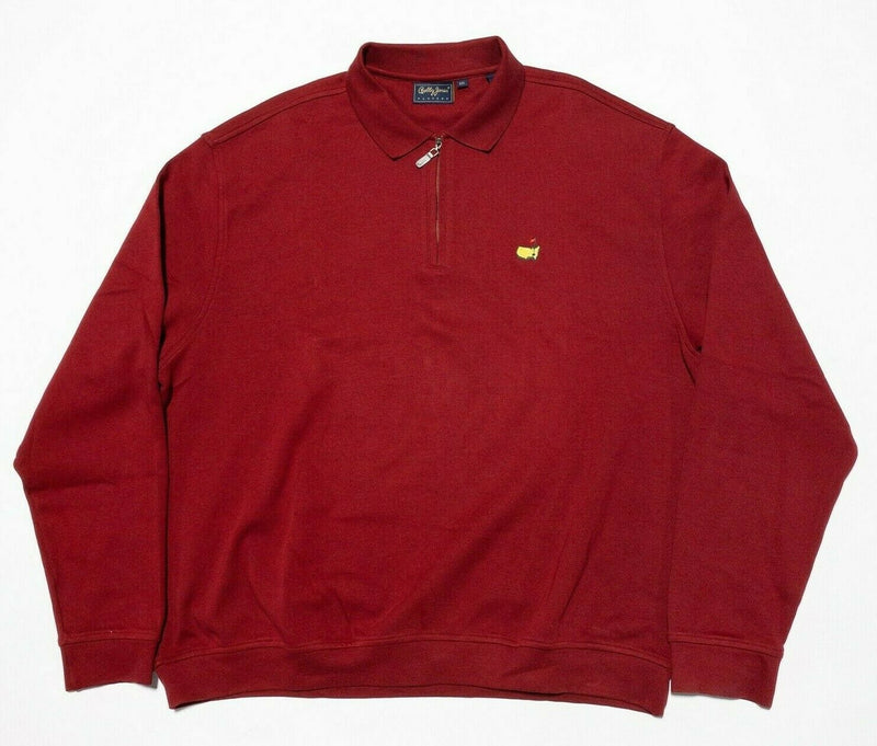 Bobby Jones Masters Collection Golf Sweater Augusta 1/4 Zip Red Men's 2XL