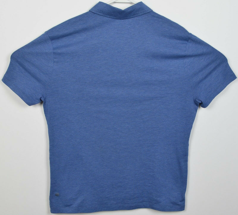 Lululemon Men's Medium? Blue Metal Vent Tech Athleisure Wicking Polo Shirt