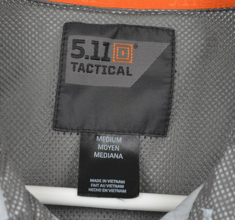 5.11 Tactical Men's Sz Medium QuickDraw Snap-Front Gray Conceal Carry Shirt