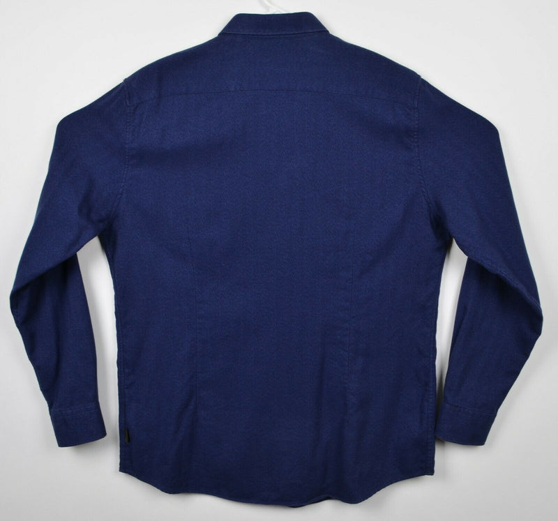 Barbour Classic Tartan Men's Large Navy Sam Heughan "Craghill" Flannel Shirt