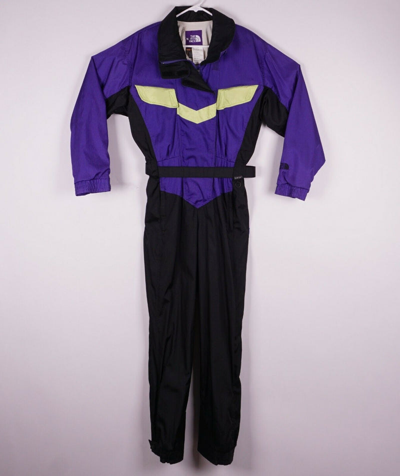 Vintage 90s The North Face Women's 8 Gore-Tex Purple Neon Colorblock Ski Suit