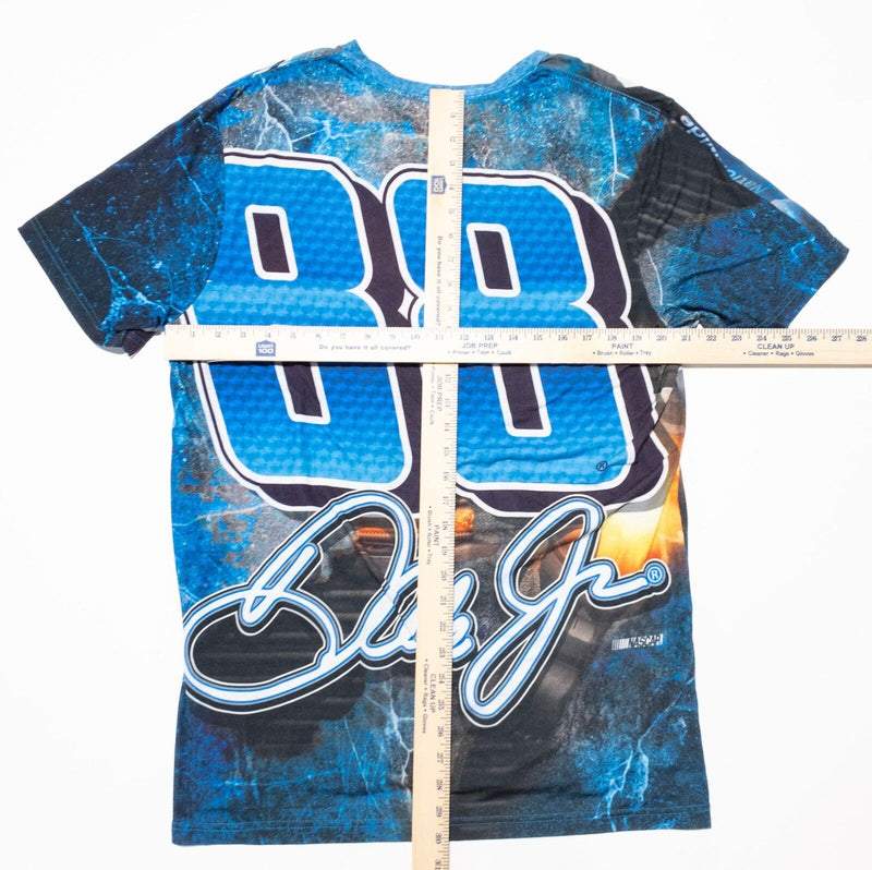 Dale Earnhardt Jr. All Over Print NASCAR T-Shirt Men's XL Blue Hendrick Face