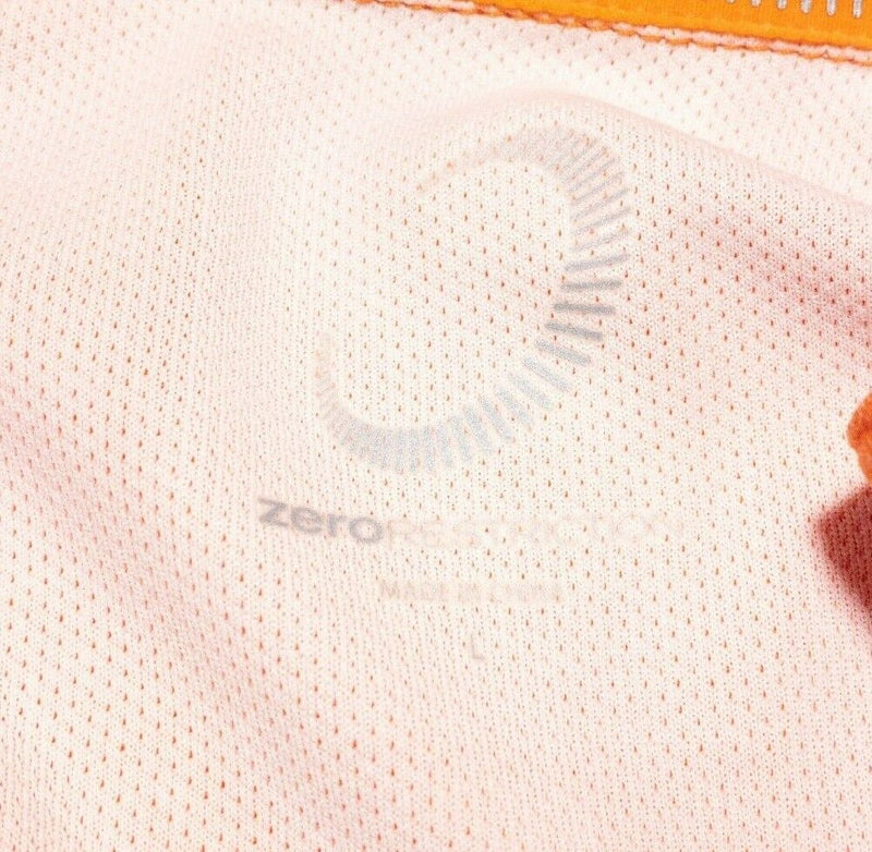 Zero Restriction Men's Large 1/4 Zip Golf Activewear Top Orange Wicking