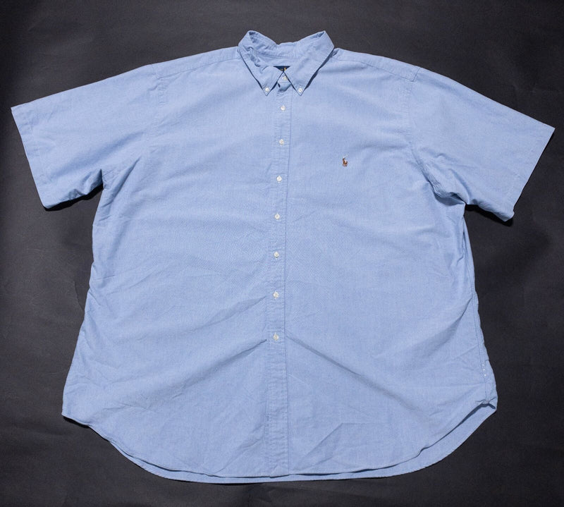 Polo Ralph Lauren 4XLT Men's Shirt Button-Down Oxford Light Blue Big & Tall