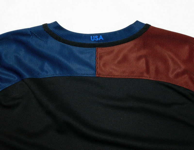Nike USA Soccer Jersey Men's XL Black Red Blue 2016 Away Dri-Fit National Team