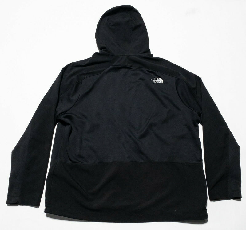 The North Face Tenacious Hybrid Hoodie Men's 2XL Solid Black Full Zip Hooded