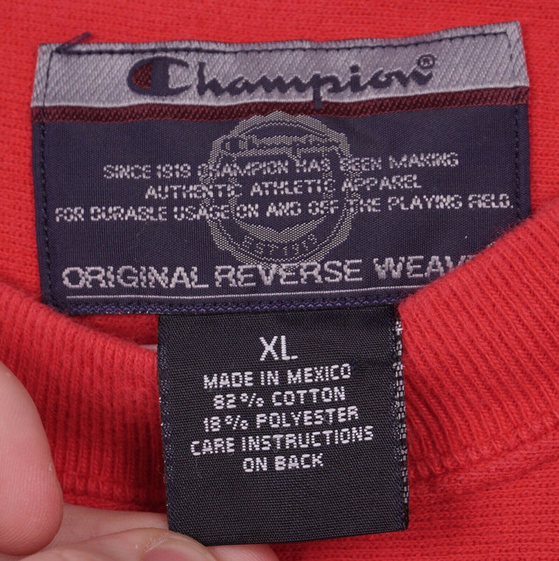 Wisconsin Badgers Men's XL Champion Reverse Weave Red Crew Neck Sweatshirt