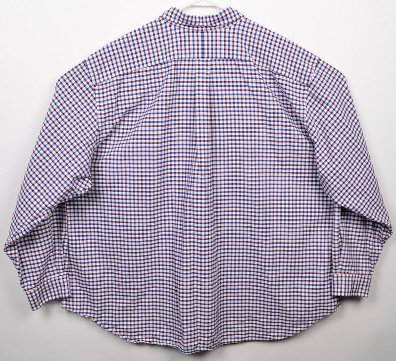 Polo Ralph Lauren Men's 3XB (3XL Big) Blue Maroon Red Check Button-Down Shirt