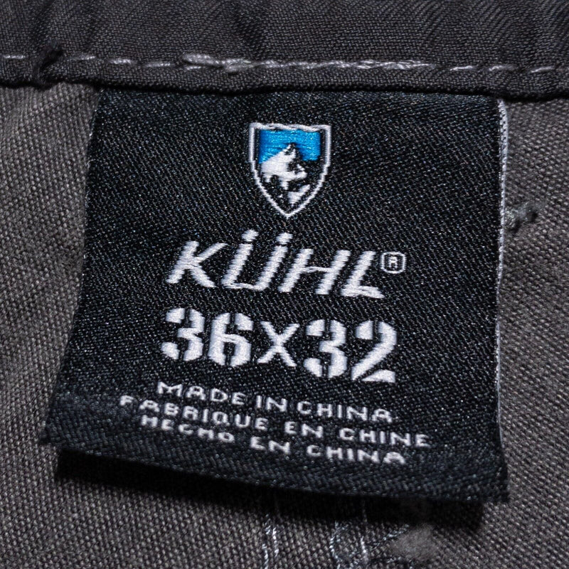 Kuhl Cargo Pants Men's 36x32 Cotton Nylon Blend Stretch Outdoors Hiking Gray