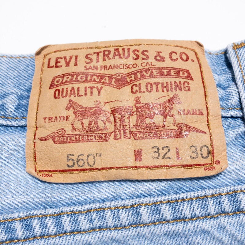 Levi's 560 Jeans Men's 32x30 Denim Pants Comfort Fit Vintage Light Wash Faded