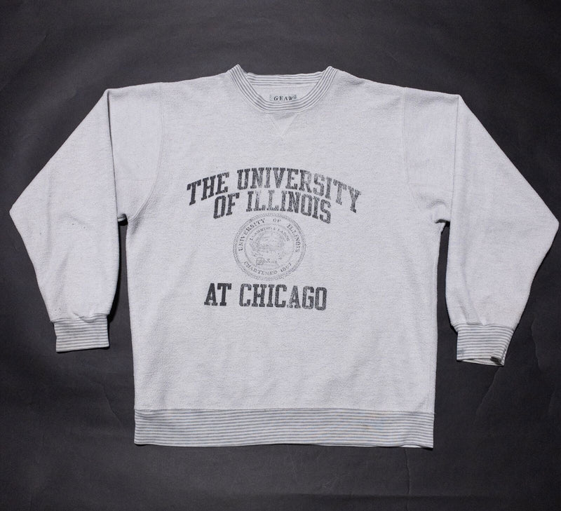 Vintage University of Illinois Chicago Sweatshirt Men's XL Gray College 90s