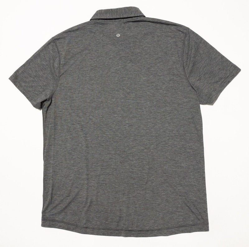 Lululemon Polo Shirt Men's Fits XL/2XL Heather Gray Metal Vent Tech Wicking