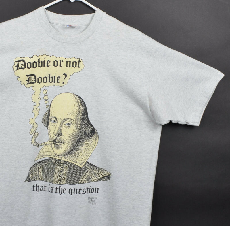 Vintage 1993 Fashion Victim Men's XL Shakespeare "Doobie or Not Doobie?" Novelty T-Shirt