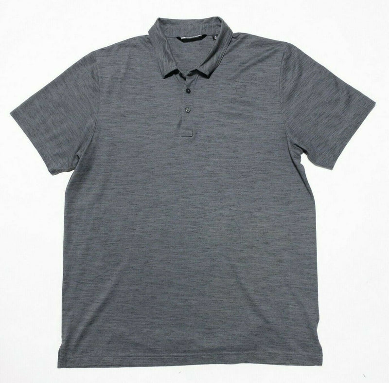 Travis Mathew Golf Polo XL Men's Wicking Stretch Polyester Blend Heather Gray