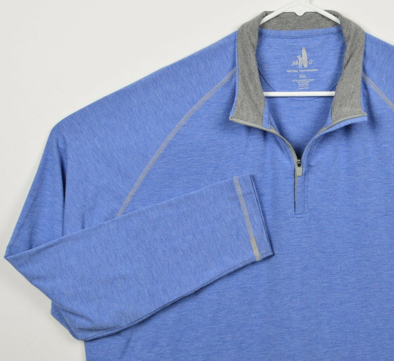 Johnnie-O Men's 2XL Natural Performance Bamboo Poly Blend 1/4 Zip Activewear Top