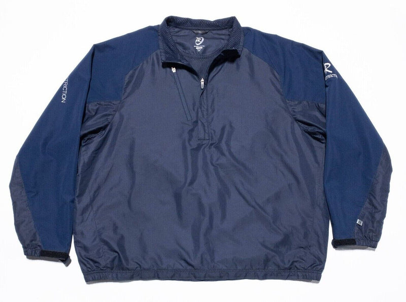 Zero Restriction Jacket Men's 2XL Golf 1/4 Zip Pullover Wind Rain Resistant Blue