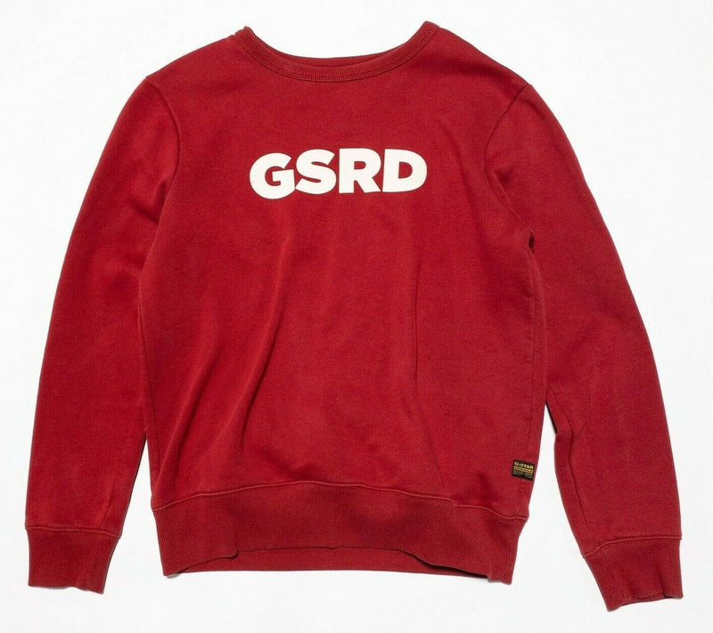 G-Star Raw Sweatshirt Men's Medium Ashor Crew Neck GSRD Red Pullover