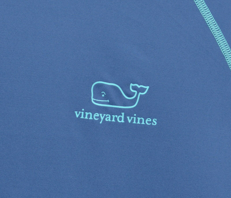 Vineyard Vines Performance Men's 2XL Blue Whale Lightweight Sun Shirt Hoodie