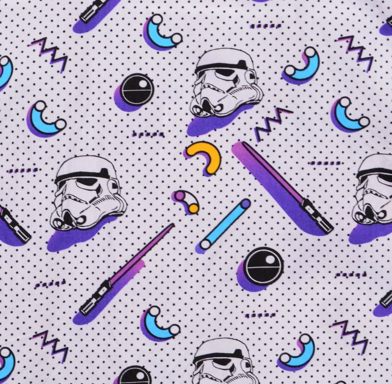 Star Wars Men's Sz Large? Stormtroopers Lightsaber Polka Dot Button-Front Shirt