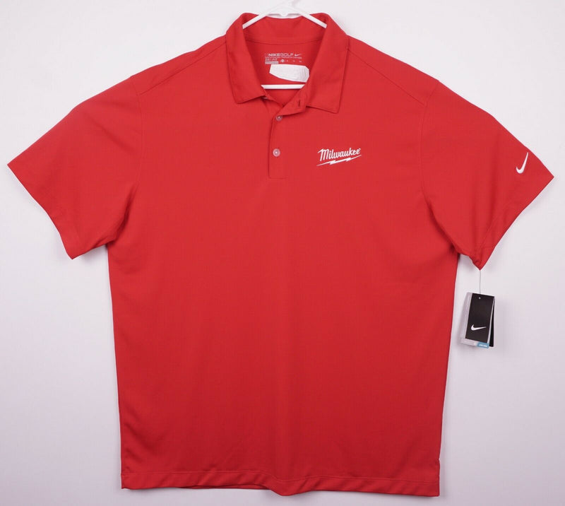Milwaukee Tools Men's XL Nike Golf Red Embroidered Logo Dri-Fit Golf Polo Shirt