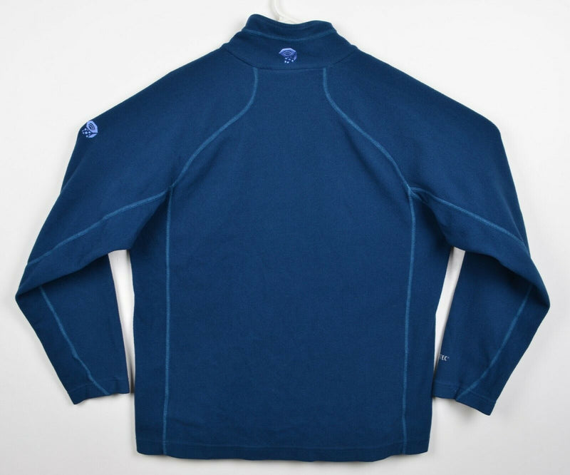 Mountain Hardwear Men's Large Polartec 1/4 Zip Fleece Blue Sweater Jacket
