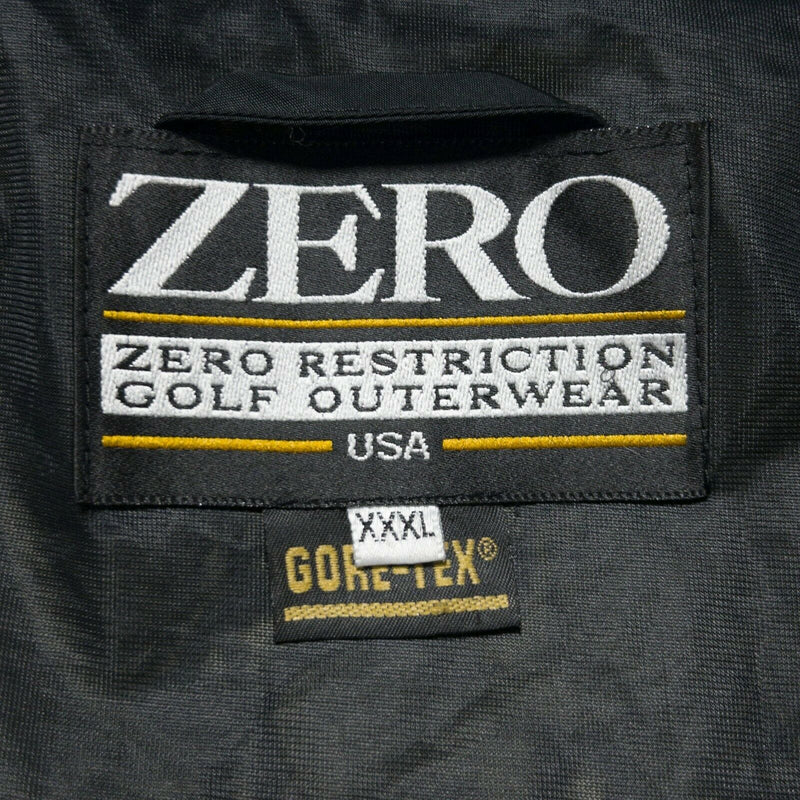 Zero Restriction Gore Tex Men’s 3XL 1/4 Zip Black Rain Windbreaker Golf Vest