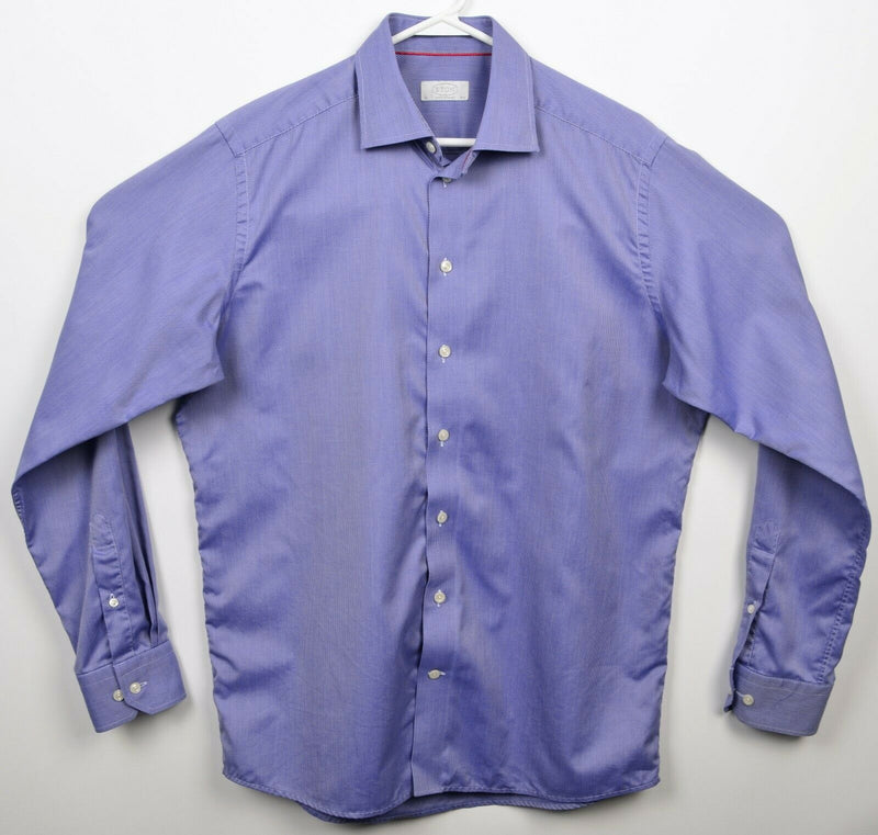 ETON Contemporary Men's 16.5/42 Blue Long Sleeve Button-Front Dress Shirt