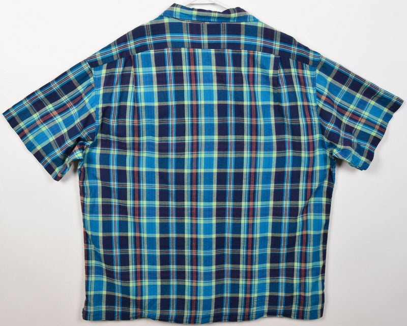 Polo Ralph Lauren Men's XL Clarence P/O Blue Indian Madras Plaid Button Shirt