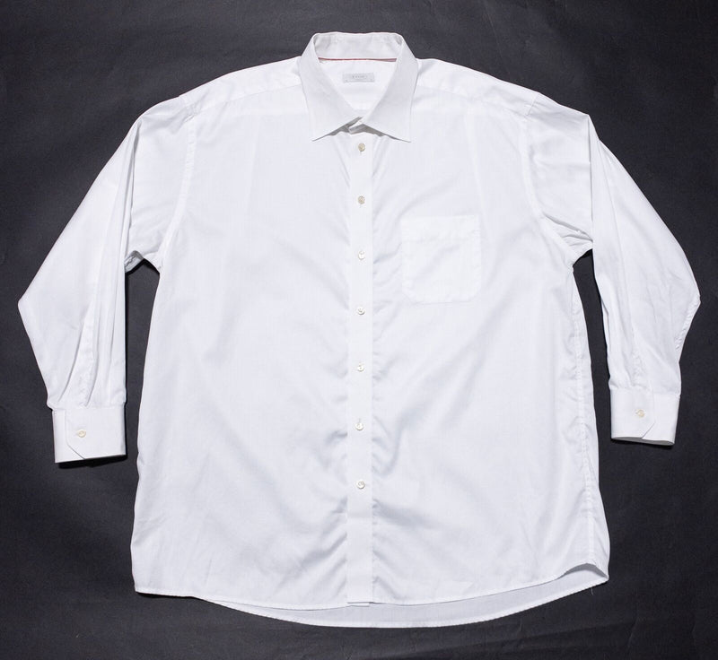 Eton Dress Shirt Men's 19/48 Classic Solid White Formal Business Button-Up