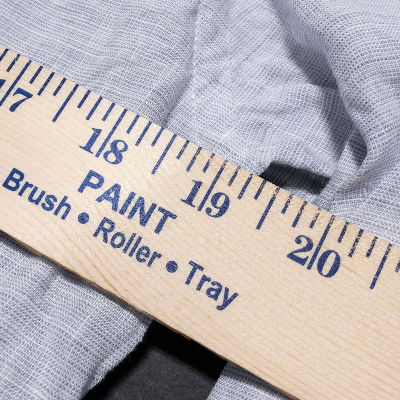 Orlebar Brown Linen Shirt Men's Medium Tailored Fit Button-Up Blue/Gray Morton