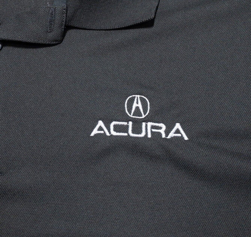 Acura Nike Golf Polo Shirt Men's 2XL Long Sleeve Gray Dealer Cars Auto Employee