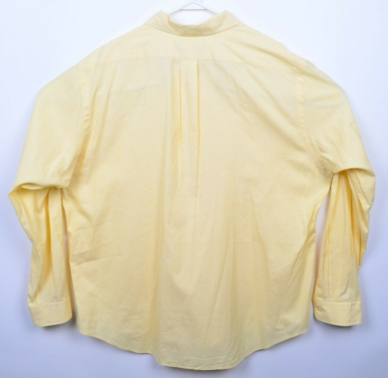 Polo Ralph Lauren Men's 2XL Solid Light Yellow Long Sleeve Button-Down Shirt