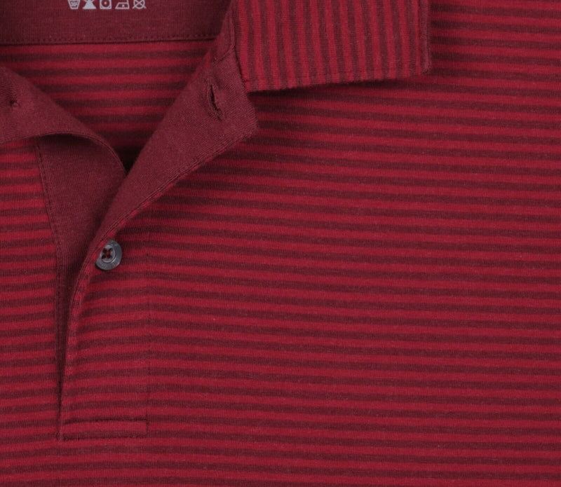 Mack Weldon Men's 2XL Red Striped Pima Cotton Poly Blend Athleisure Polo Shirt