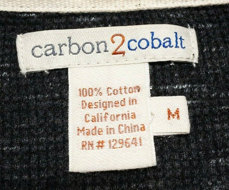 Carbon 2 Cobalt Thermal Men's Large Waffle-Knit Shirt Black Gray L/S Pocket