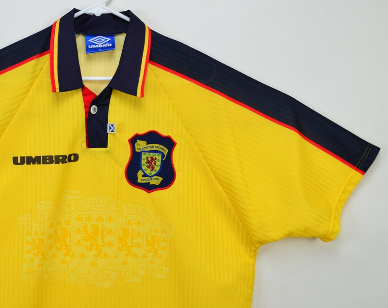 Vtg 90s Scottish Football Team Men's Sz XL Umbro Yellow Soccer Football Jersey